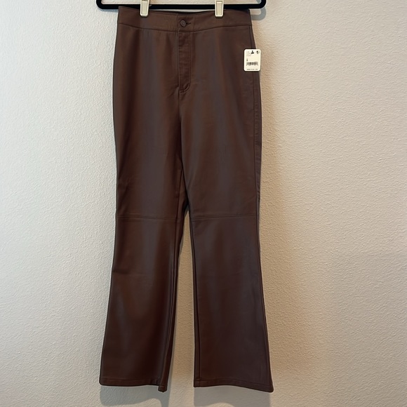 Free People Brown Sasha Cropped Vegan Pants - Picture 4 of 12